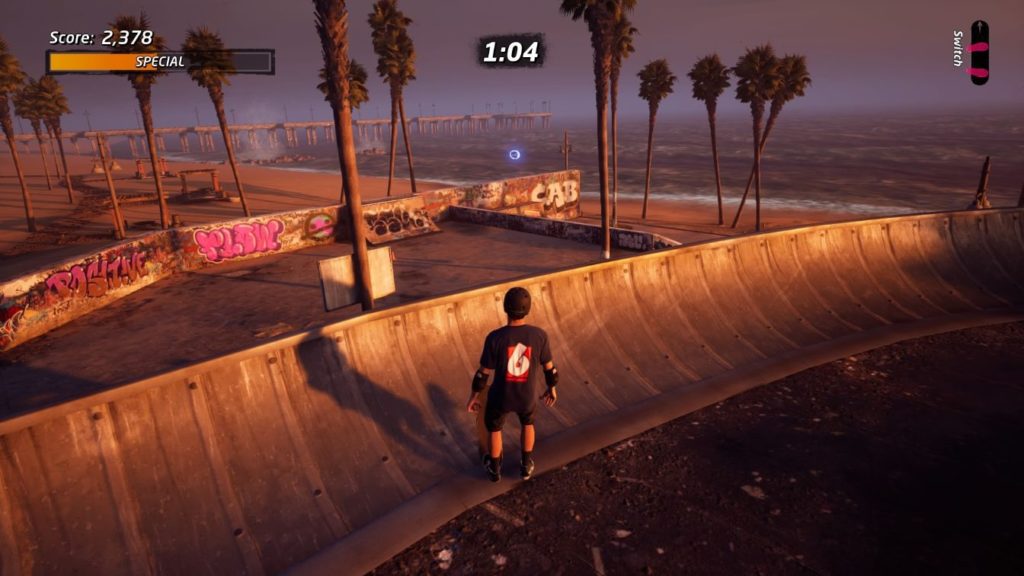 thps 1 + 2 - venice beach location of v symbol