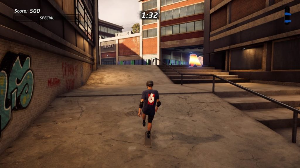 tony hawk's pro skater 1 + 2 - school 2 stat point location