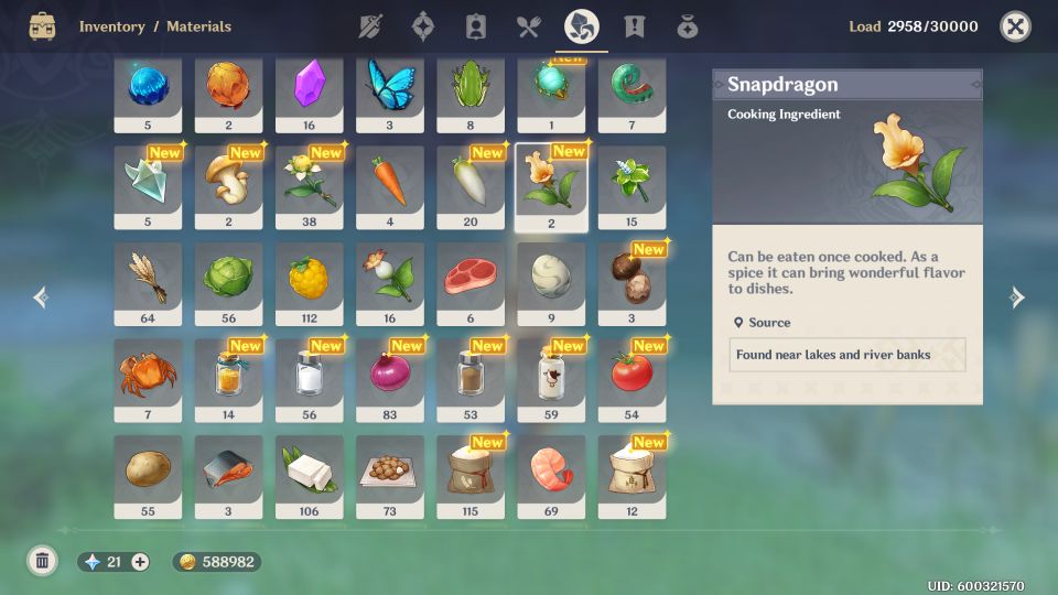 genshin impact - where to find snapdragon
