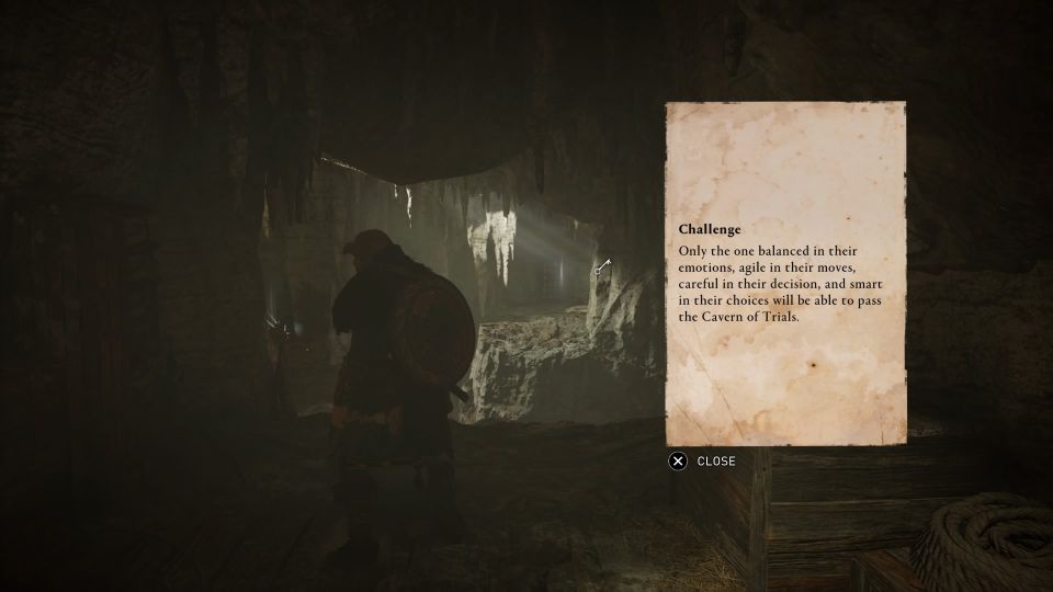 ac valhalla - cavern of trials cent how to get key