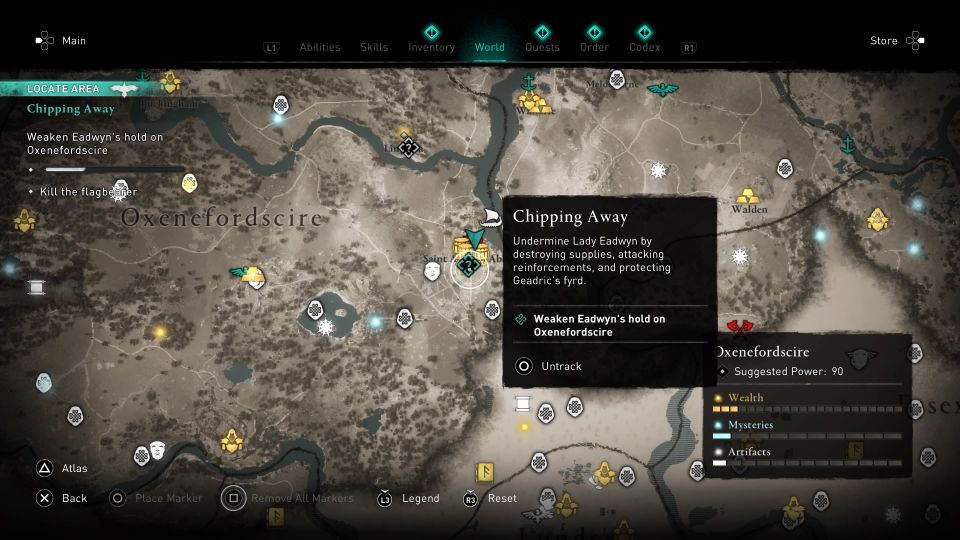 ac valhalla - chipping away location