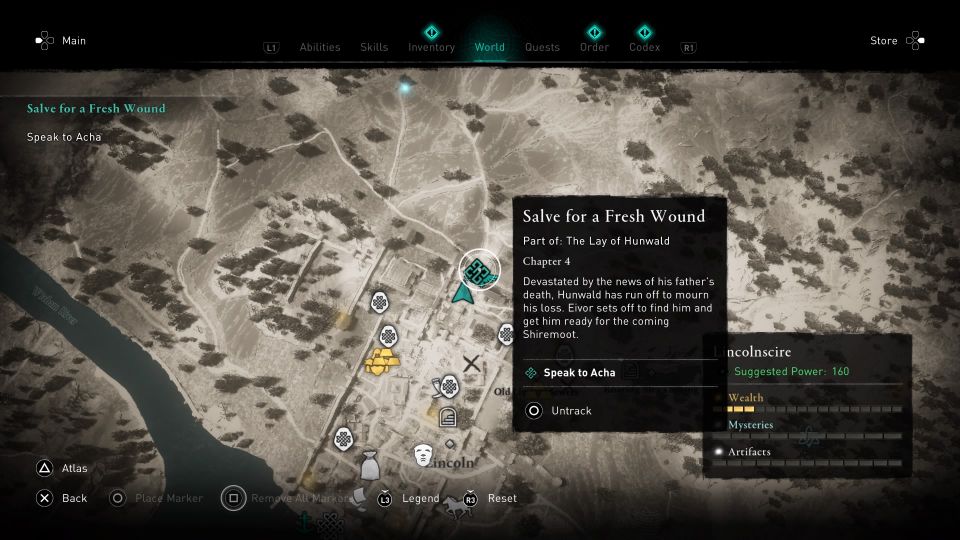 ac valhalla - salve for a fresh wound guide