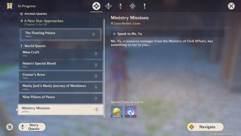 genshin impact - ministry missions