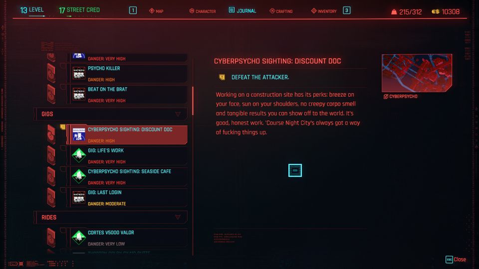 cyberpunk 2077 - discount doc (cyberpsycho sighting)