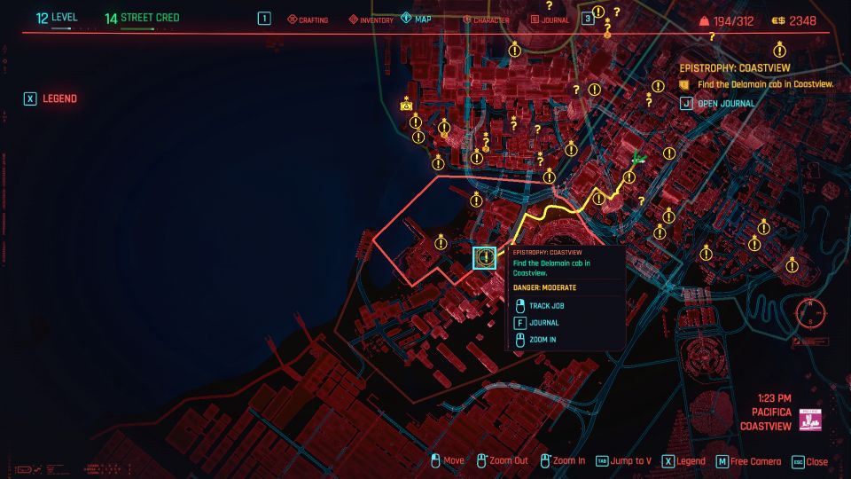 cyberpunk 2077 - epistrophy coastview location