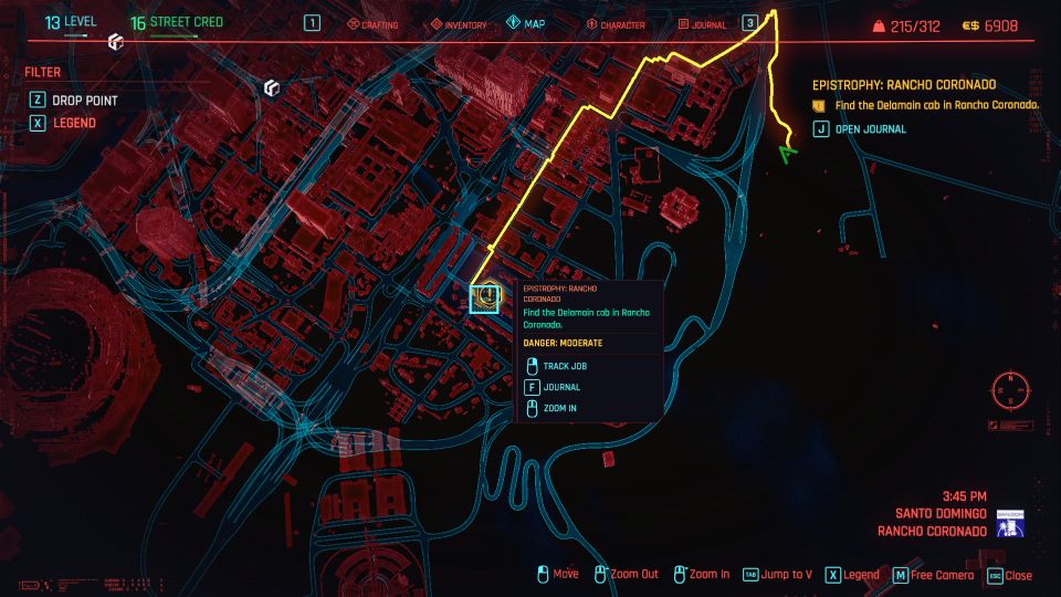 cyberpunk 2077 - epistrophy rancho coronado location