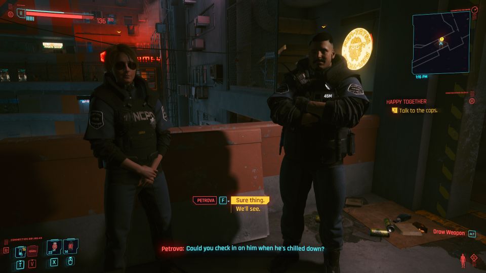 cyberpunk 2077 - happy together quest