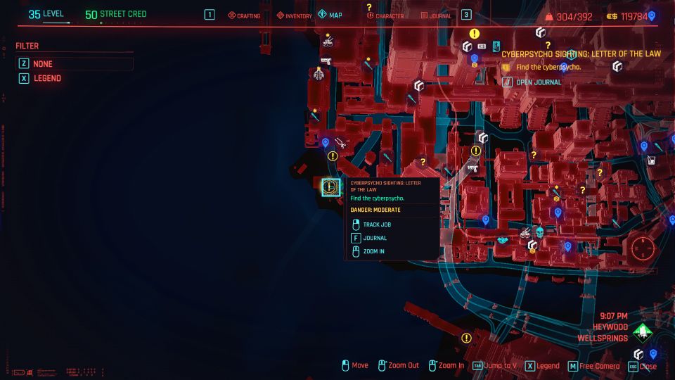 cyberpunk 2077 - letter of the law (cyberpsycho sighting) guide