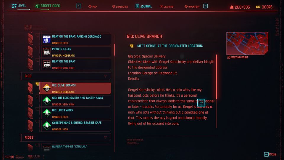 cyberpunk 2077 - olive branch