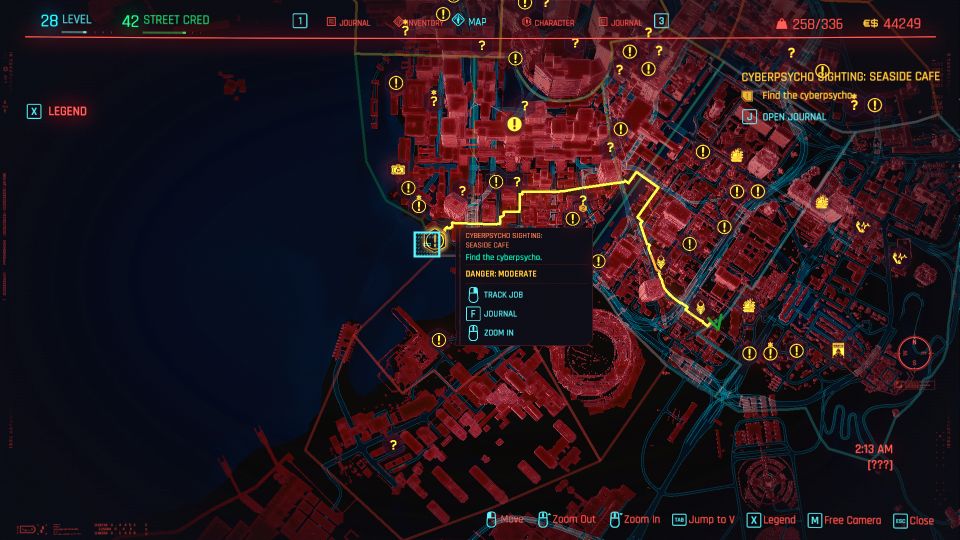 cyberpunk 2077 - seaside cafe (cyberpsycho sighting) guide