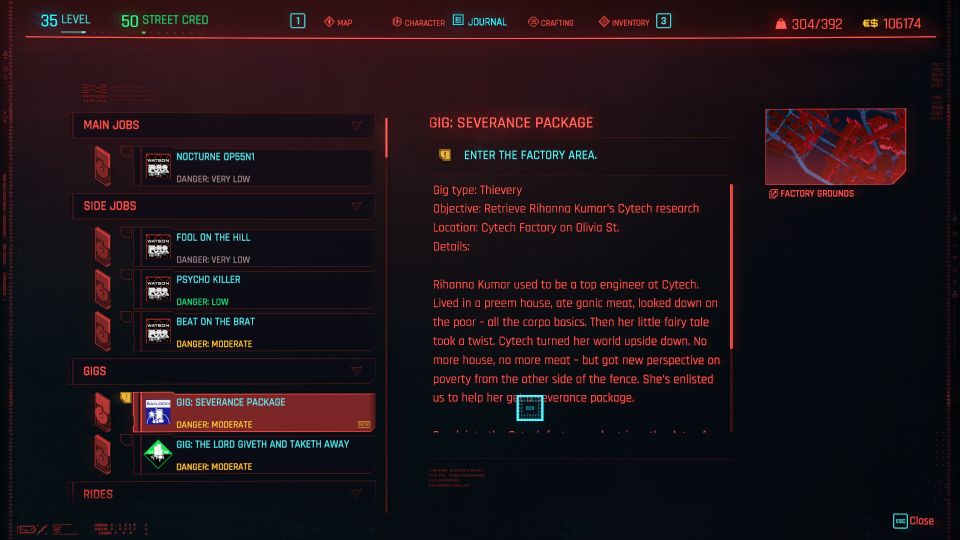cyberpunk 2077 - severance package guide
