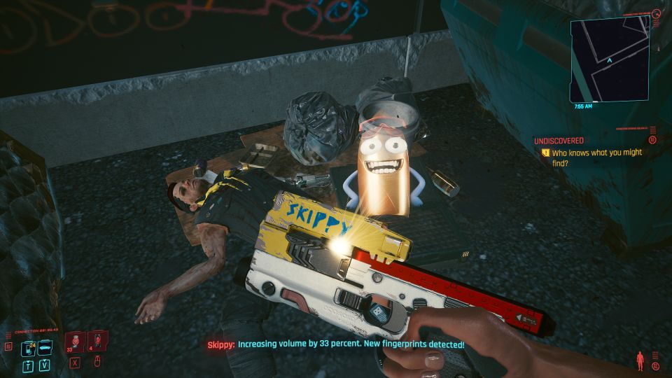 cyberpunk 2077 - skippy talking gun