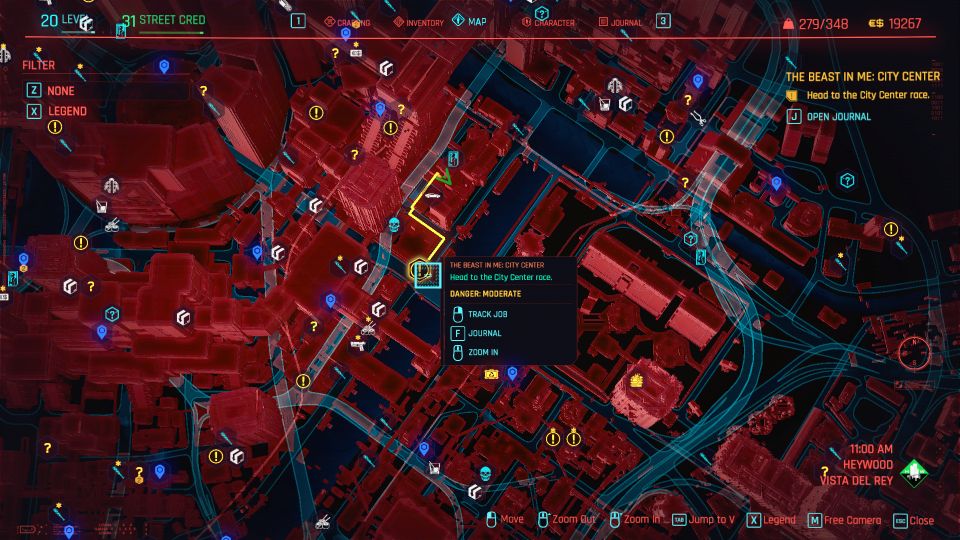 cyberpunk 2077 - the beast in me city center guide