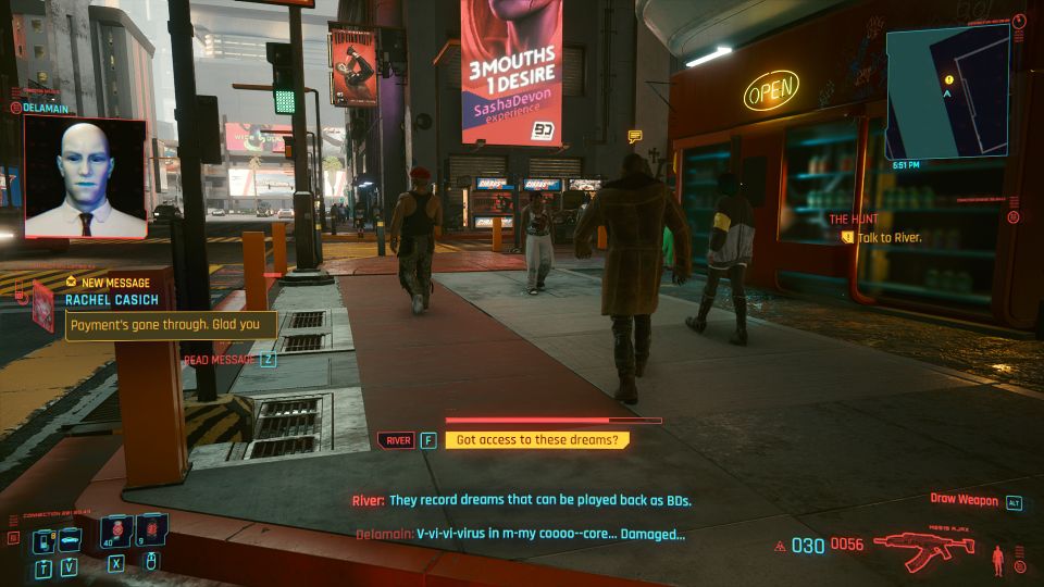 cyberpunk 2077 - the hunt braindance bug