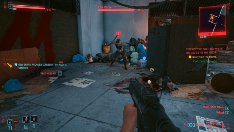 cyberpunk 2077 - where the bodies hit the floor (cyberpsycho sighting) read shard