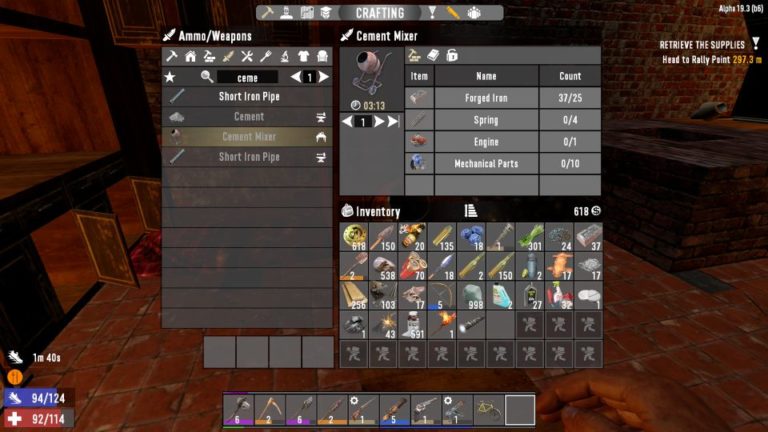 7 Days To Die: How To Make A Cement Mixer