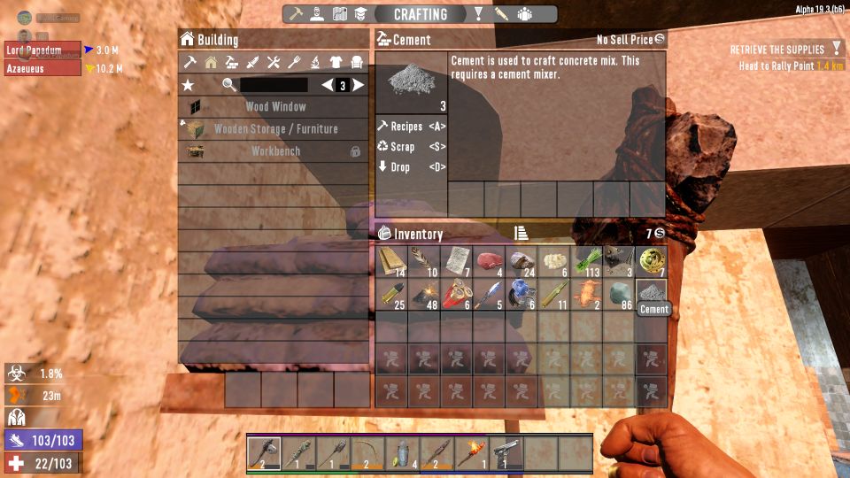 7 Days To Die: How To Find And Gather Cement