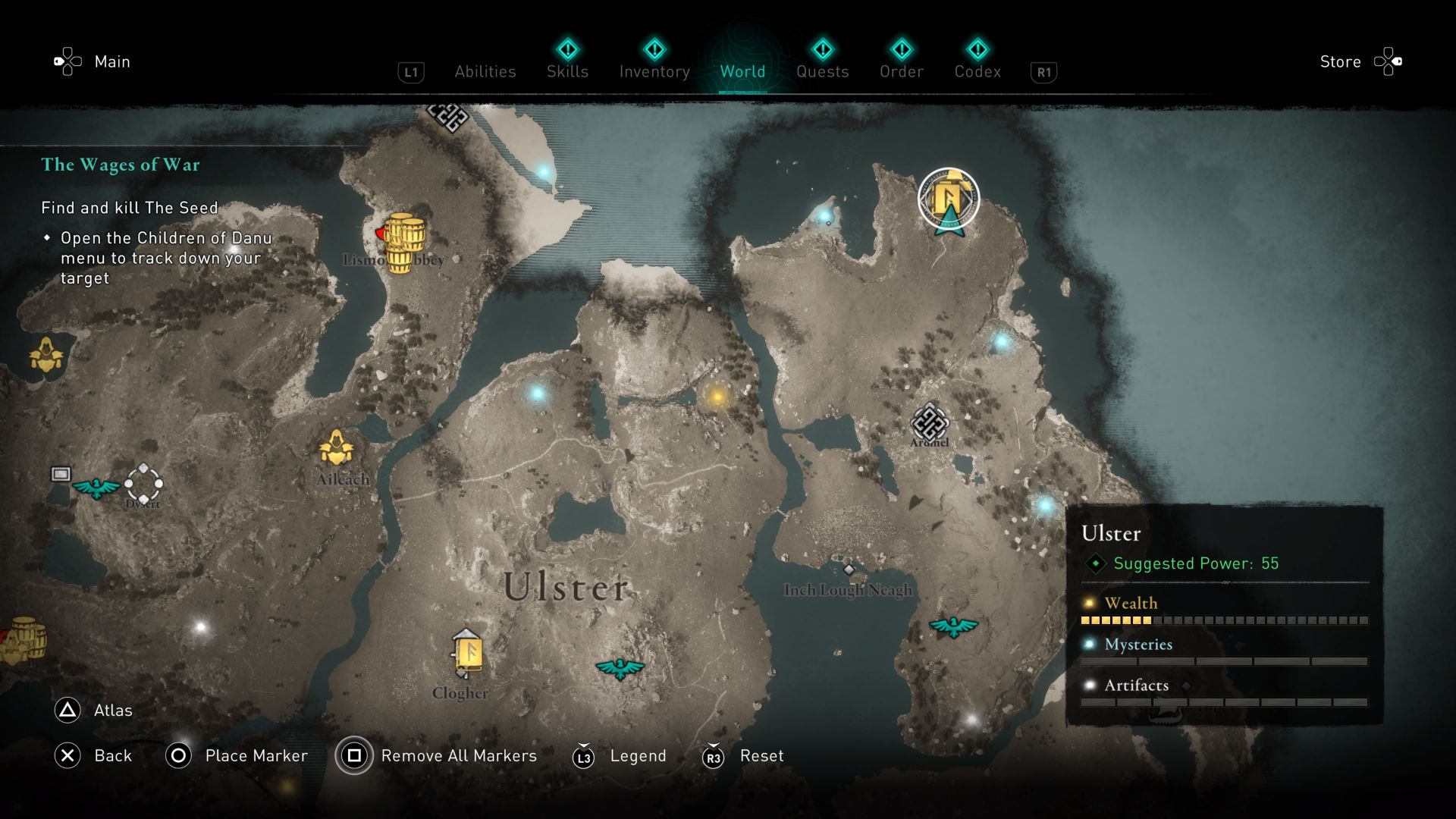 Assassins creed valhalla карта сокровищ ульстер
