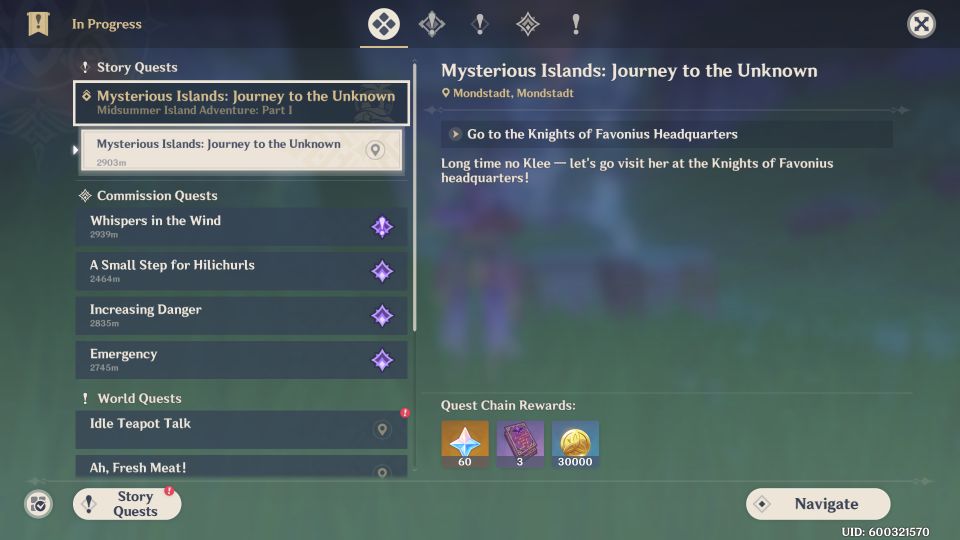 genshin - mysterious islands journey to the unknown