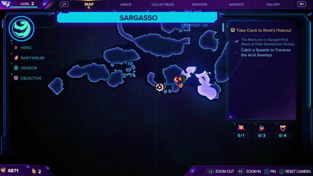 ratchet and clank rift apart - sargasso quest