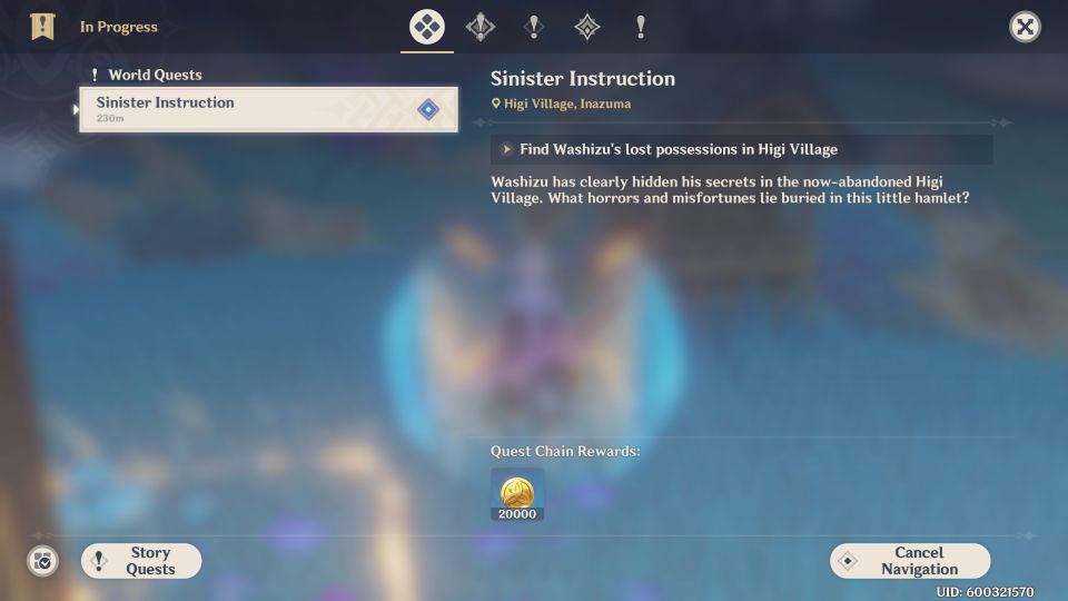 Genshin Impact: Sinister Instruction how to start