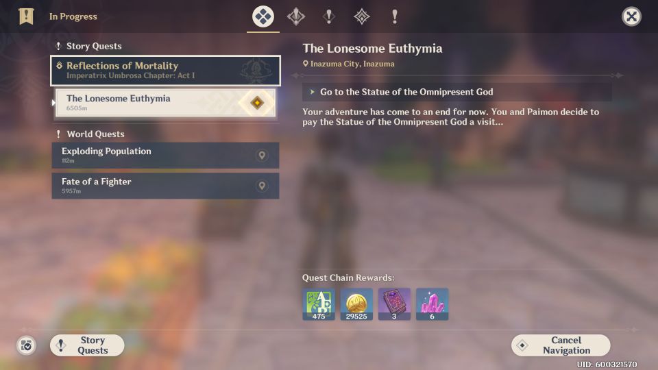 Genshin Impact: The Lonesome Euthymia Walkthrough