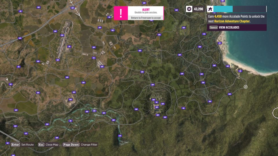 map of all fast travel boards fh5