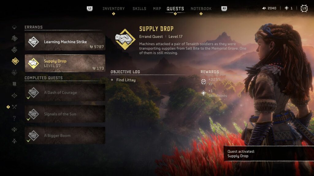 Horizon Forbidden West: Supply Drop Quest guide