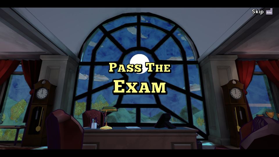 escape academy demo pass the exam