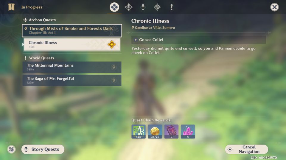 Genshin Impact: Chronic Illness Quest Walkthrough