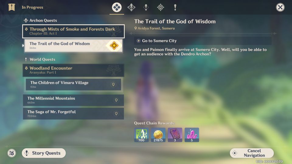 Genshin Impact: The Trail Of The God Of Wisdom Walkthrough