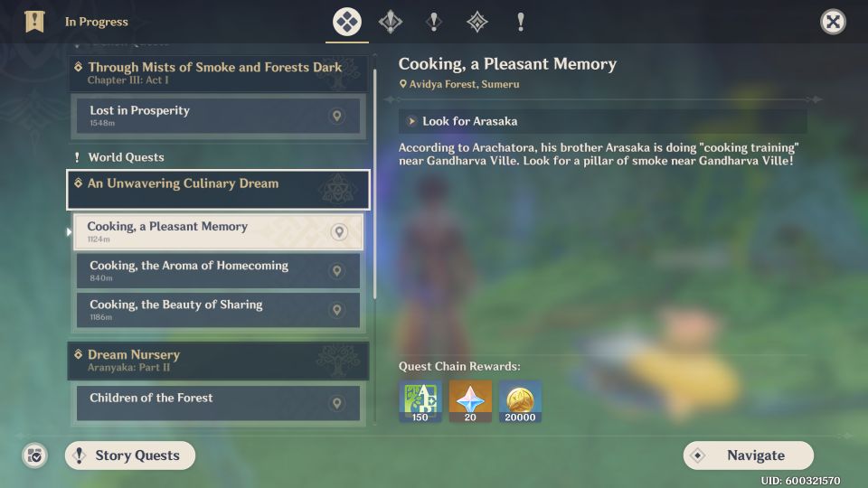 Genshin Impact: Cooking, A Pleasant Memory Walkthrough