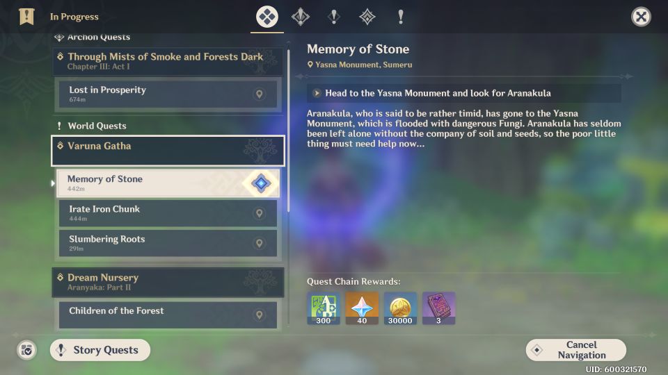 Genshin Impact: Memory Of Stone Quest Walkthrough
