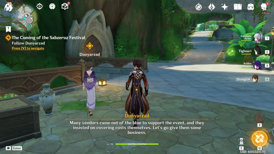 Genshin Impact: The Coming Of The Sabzeruz Festival quest