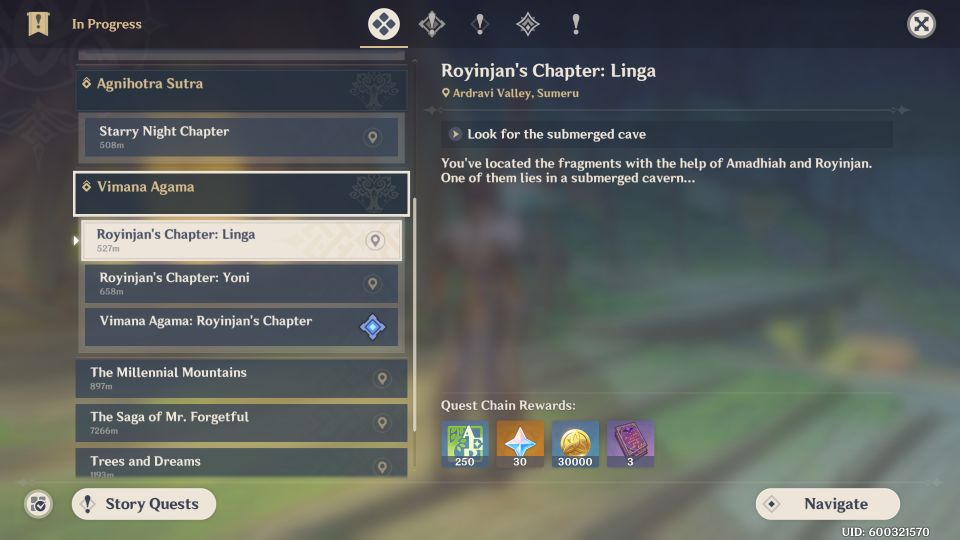 Genshin Impact: Vimana Agama Royinjan's Chapter lingo