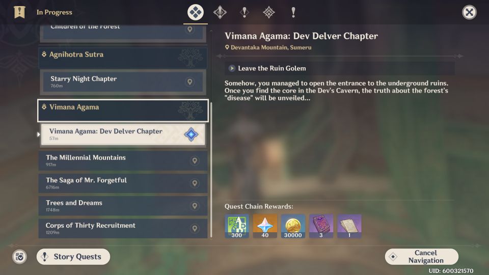Genshin Impact: Vimana Agama Dev Delver Chapter