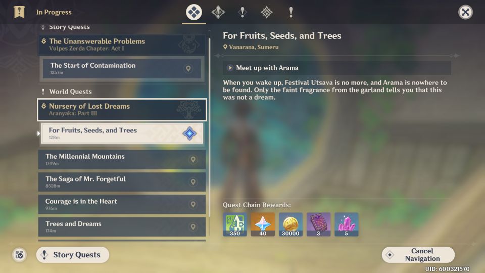 Genshin Impact: For Fruits, Seeds And Trees Walkthrough