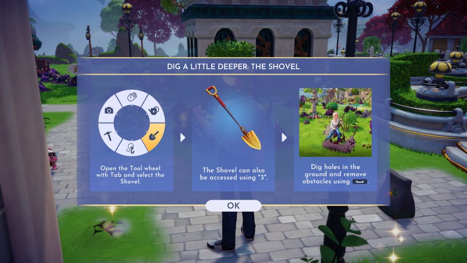 Disney Dreamlight Valley: shovel location