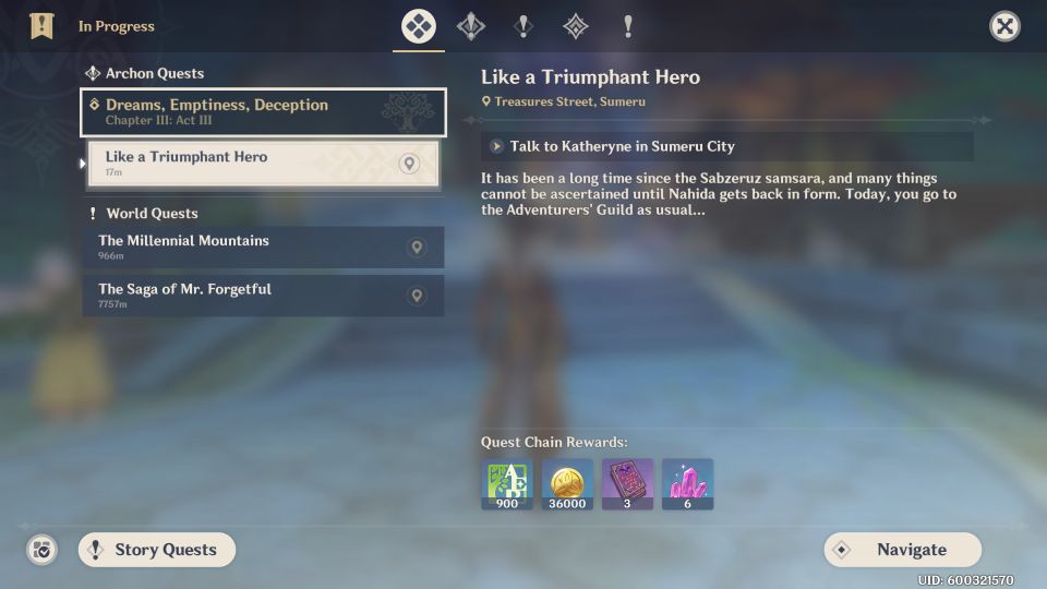 Genshin Impact: Like A Triumphant Hero Quest Walkthrough