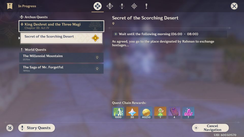 Genshin Impact: Secret Of The Scorching Desert Walkthrough