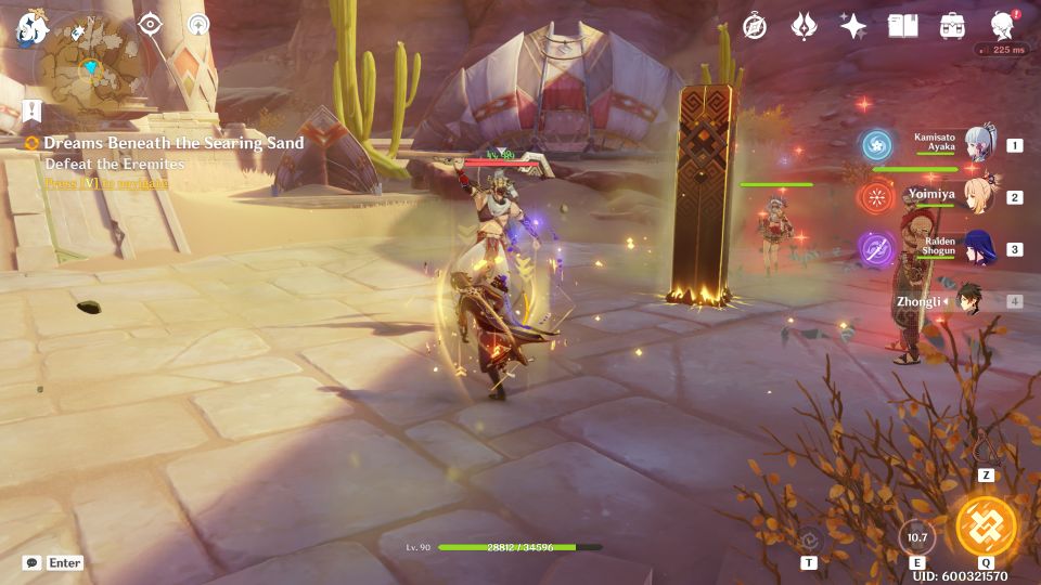 Genshin Impact: Dreams Beneath The Searing Sand quest