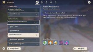 Genshin Impact: Hidden Mercenaries Quest Walkthrough