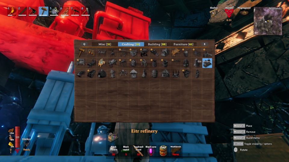 valheim mistlands how to build sap extractor