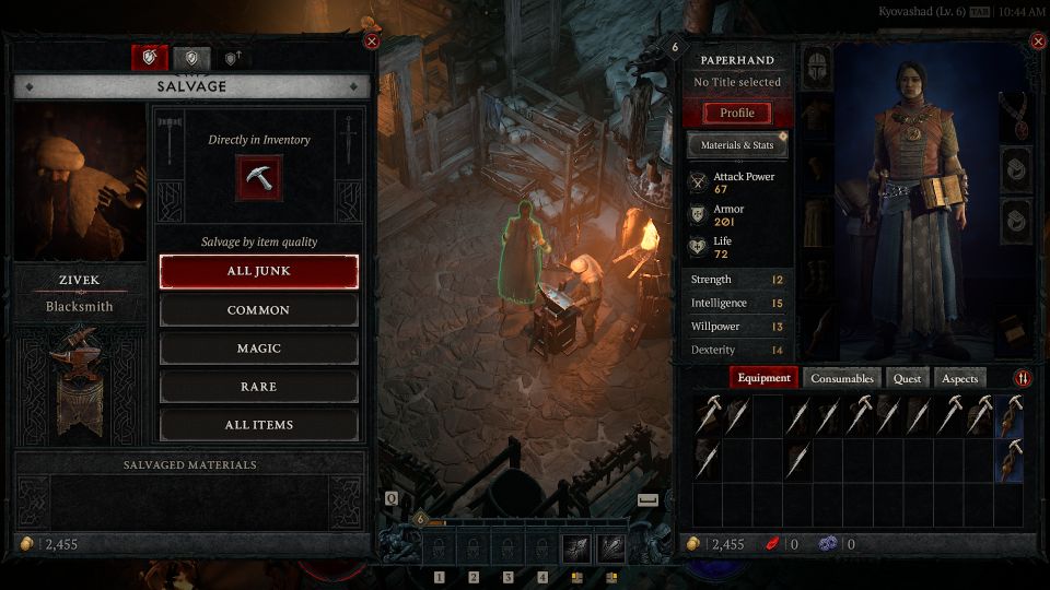 Diablo 4: How To Salvage Your Junk Items