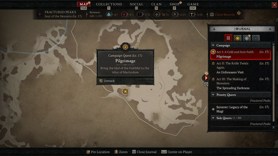 Diablo 4: Pilgrimage Quest tips
