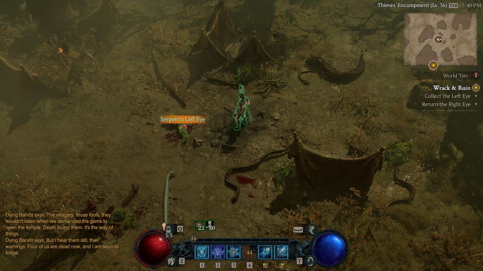 Diablo 4: Wrack And Ruin collect left and right eyes