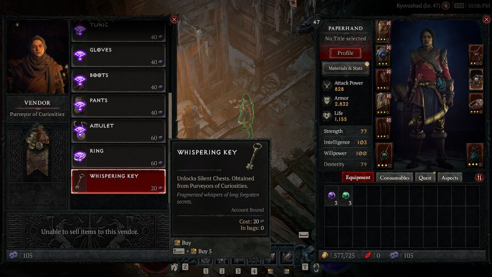 Diablo 4: How To Get A Whispering Key