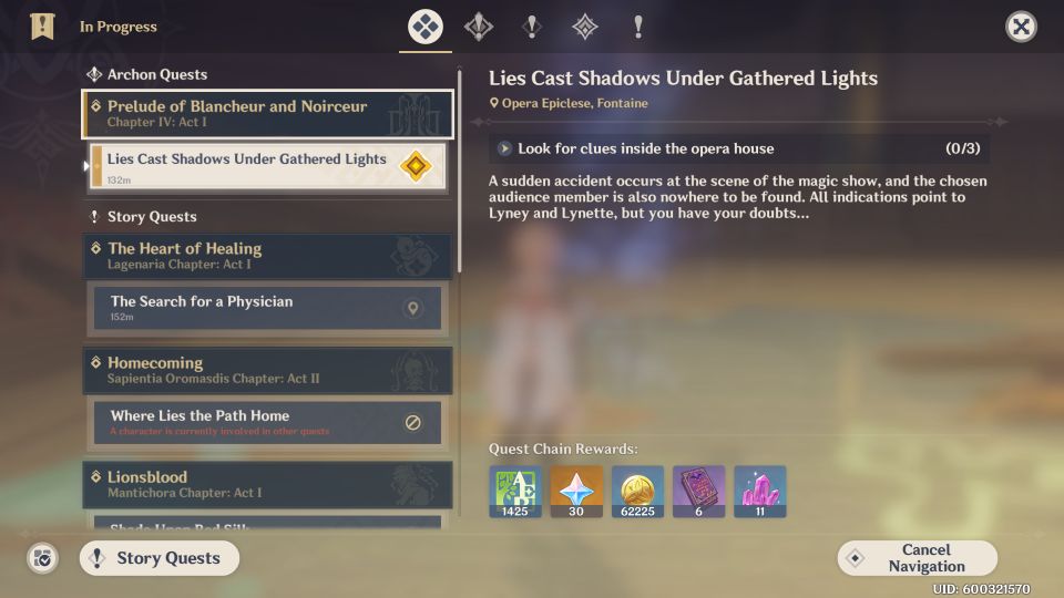 Genshin Impact: Lies Cast Shadows Under Gathered Lights Walkthrough