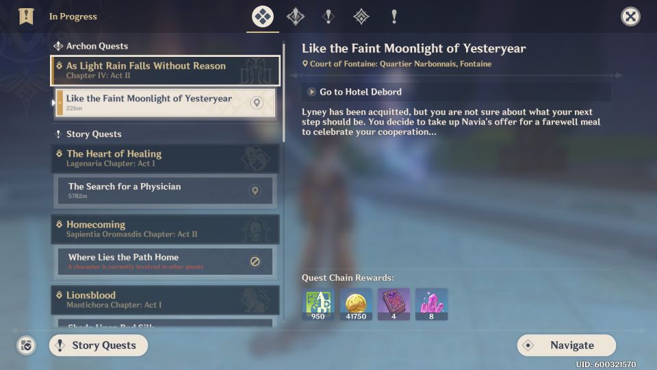Genshin Impact: Like The Faint Moonlight Of Yesteryear Walkthrough