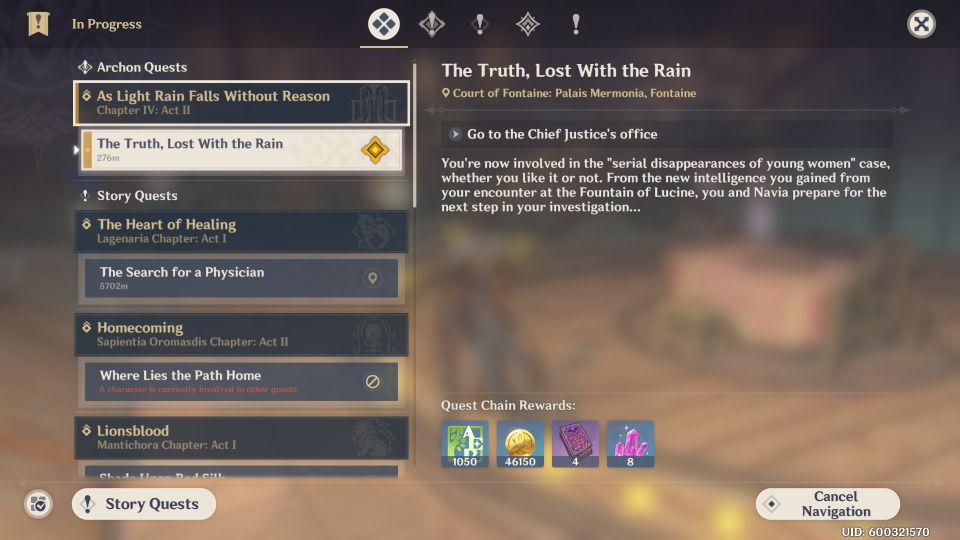 Genshin Impact: The Truth, Lost With The Rain Walkthrough